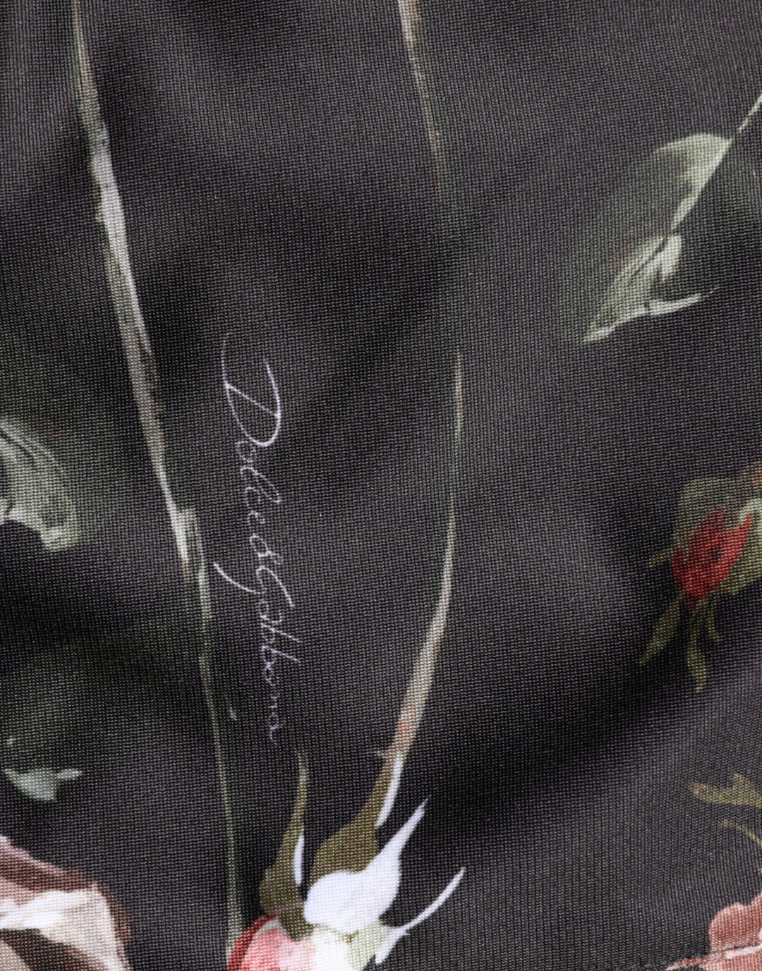 Dolce &amp; Gabbana Black Floral Straight-Leg Chino Trouser Pants