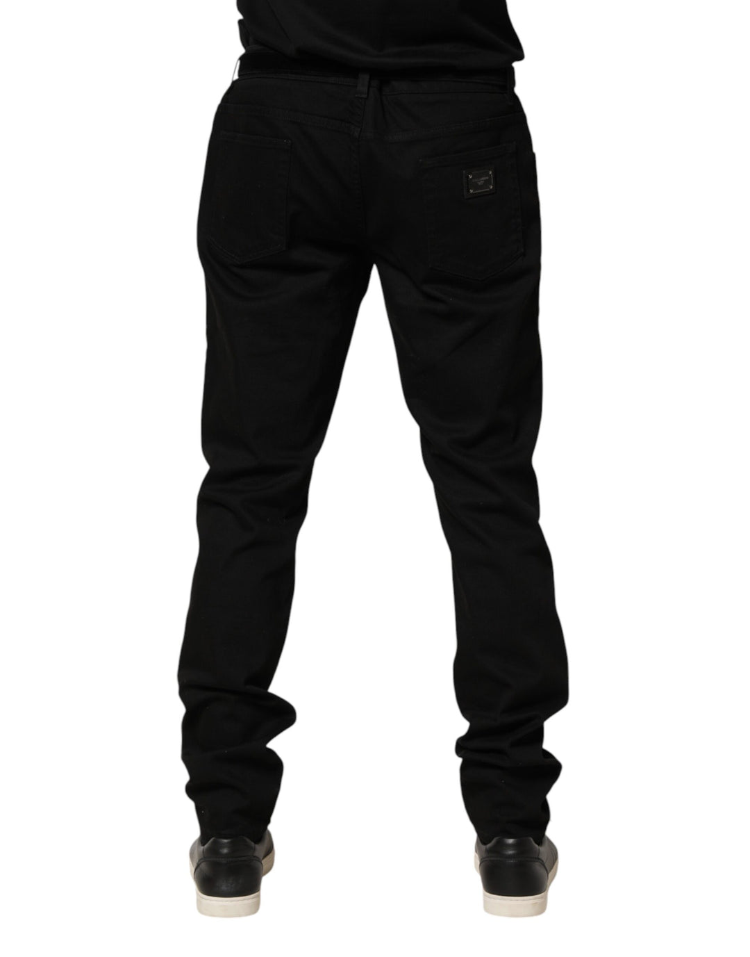 Dolce &amp; Gabbana Black Sacred Heart Skinny Men Denim Jeans