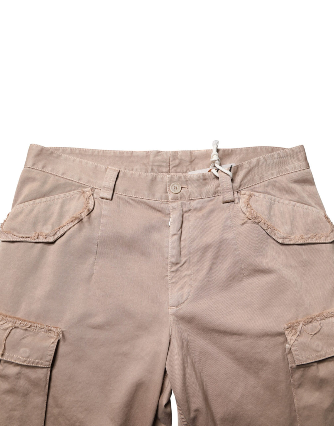 Dolce &amp; Gabbana Beige Straight Cargo Chino Men Trouser Pants