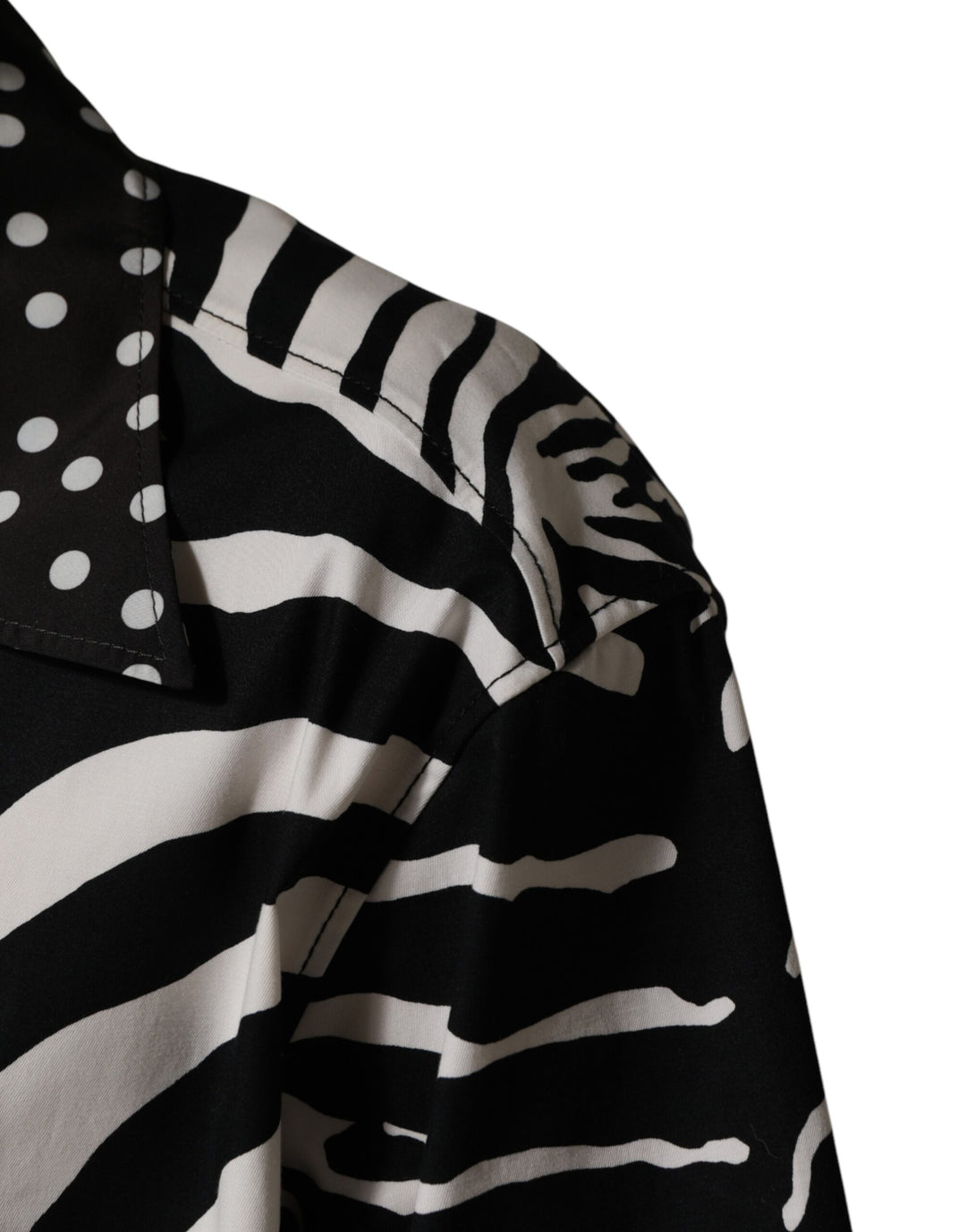 Dolce &amp; Gabbana Black White Zebra ButtonDown Oversize Shirt