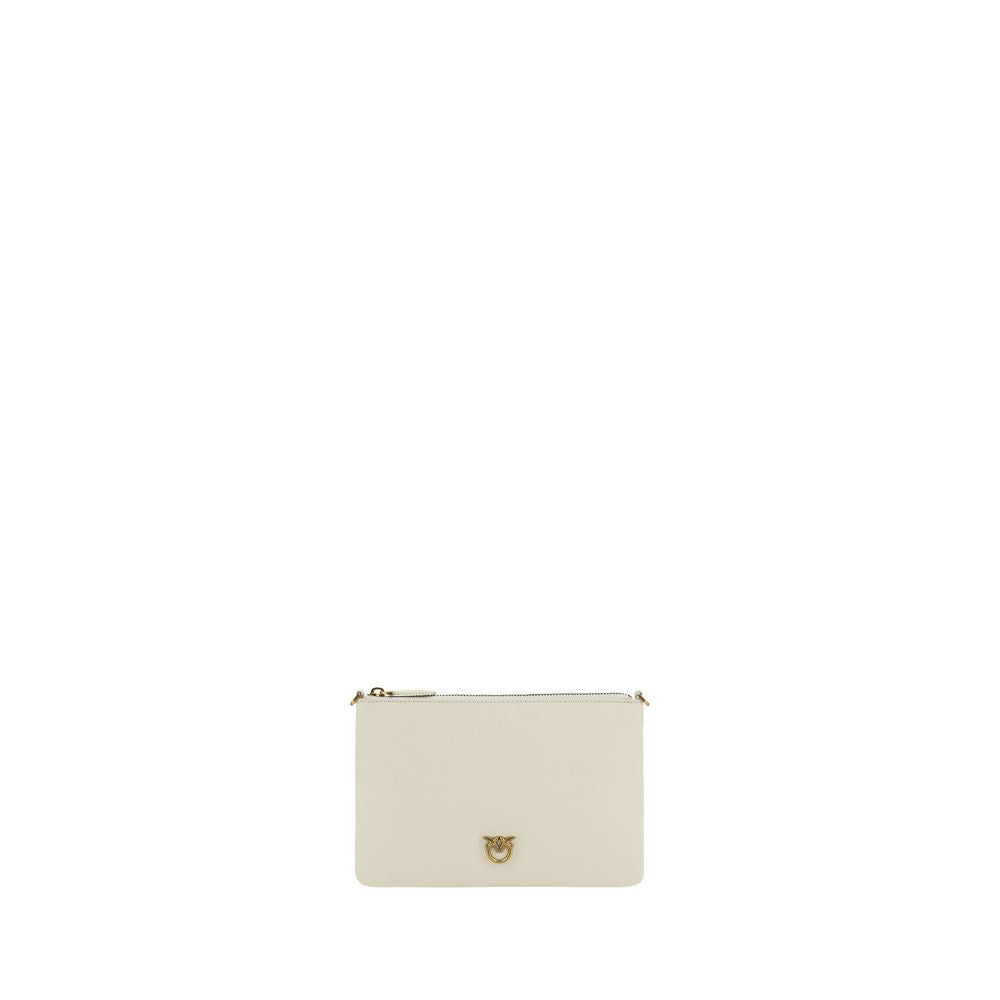 PINKO - Beige Calf Leather Bos Taurus Shoulder Bag