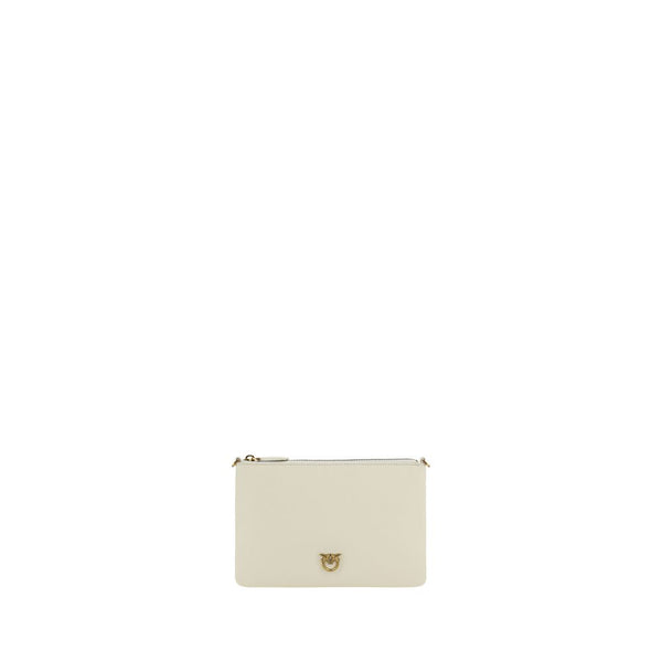 PINKO - Beige Calf Leather Bos Taurus Shoulder Bag