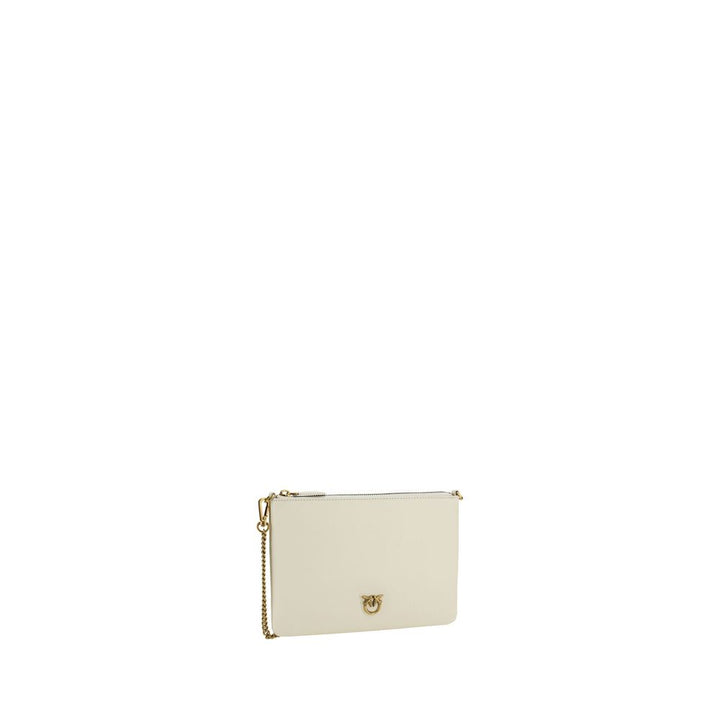 PINKO - Beige Calf Leather Bos Taurus Shoulder Bag