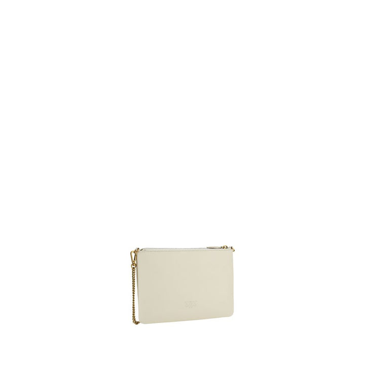 PINKO - Beige Calf Leather Bos Taurus Shoulder Bag