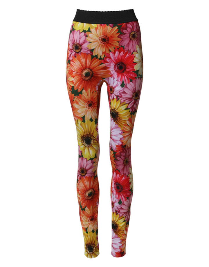 Dolce &amp; Gabbana Multicolor Floral Leggings StretchWaist Pants