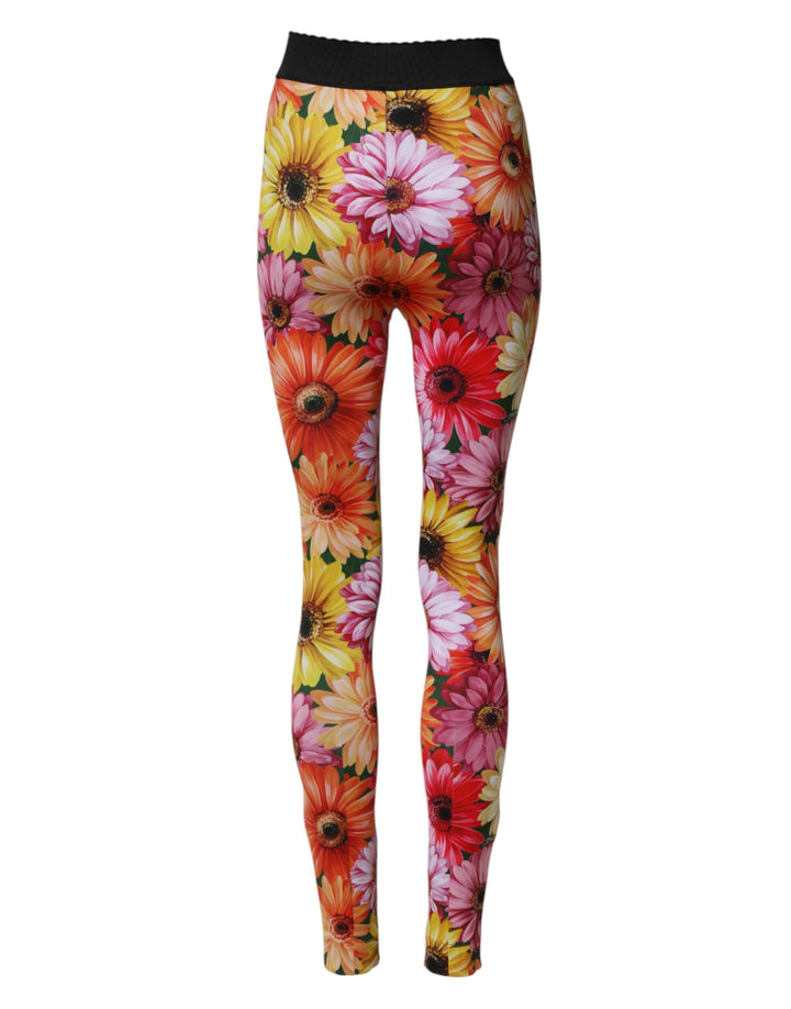 Dolce &amp; Gabbana Multicolor Floral Leggings StretchWaist Pants