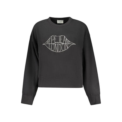 Pepe Jeans Black Cotton Women Sweatshirt