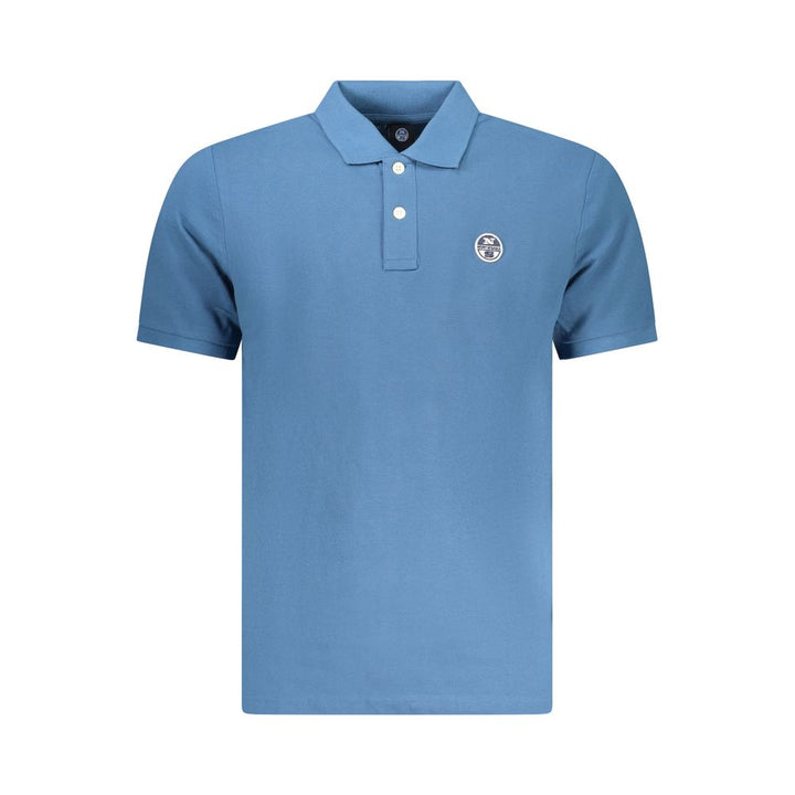 North Sails Blue Cotton Men Polo Shirt