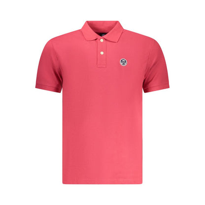 North Sails Red Cotton Men Polo Shirt