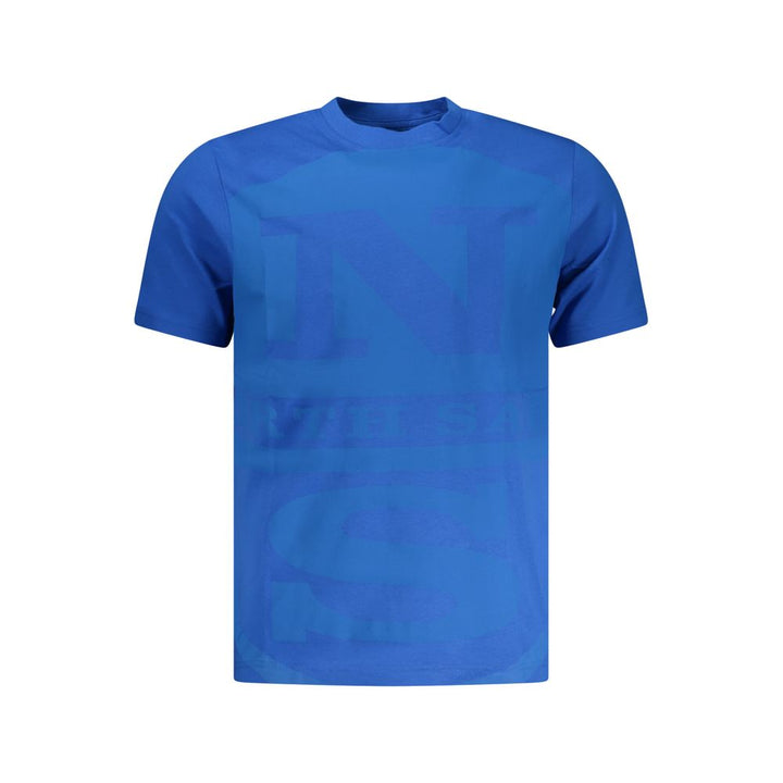 North Sails Blue Cotton Men T-Shirt