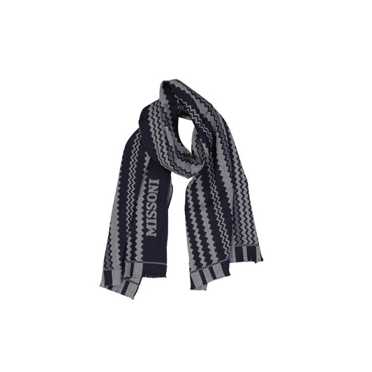 Missoni Blue Wool Scarf