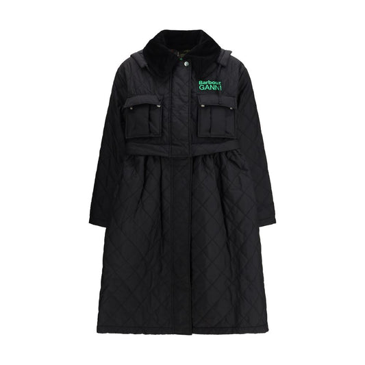 Barbour Black Polyester Coat