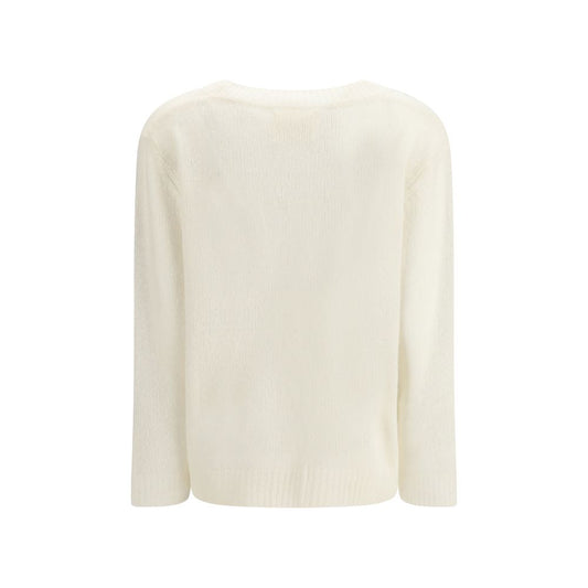 Lisa Yang White Cashmere Cashmere Sweater
