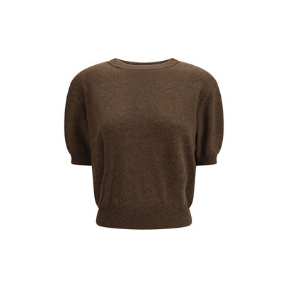Lisa Yang Brown Fleece Wool T-Shirt