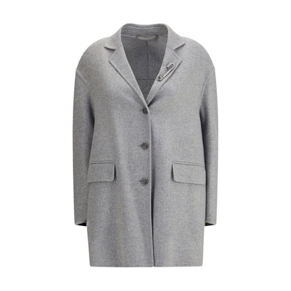 Ermanno Scervino Gray Wool Coat