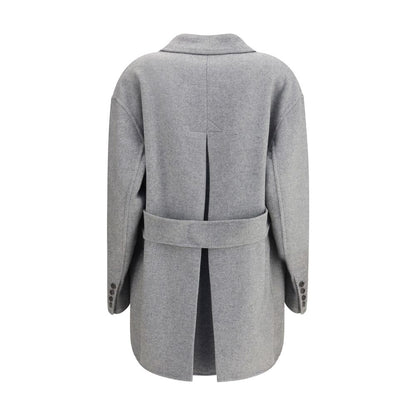 Ermanno Scervino Gray Wool Coat