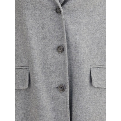 Ermanno Scervino Gray Wool Coat