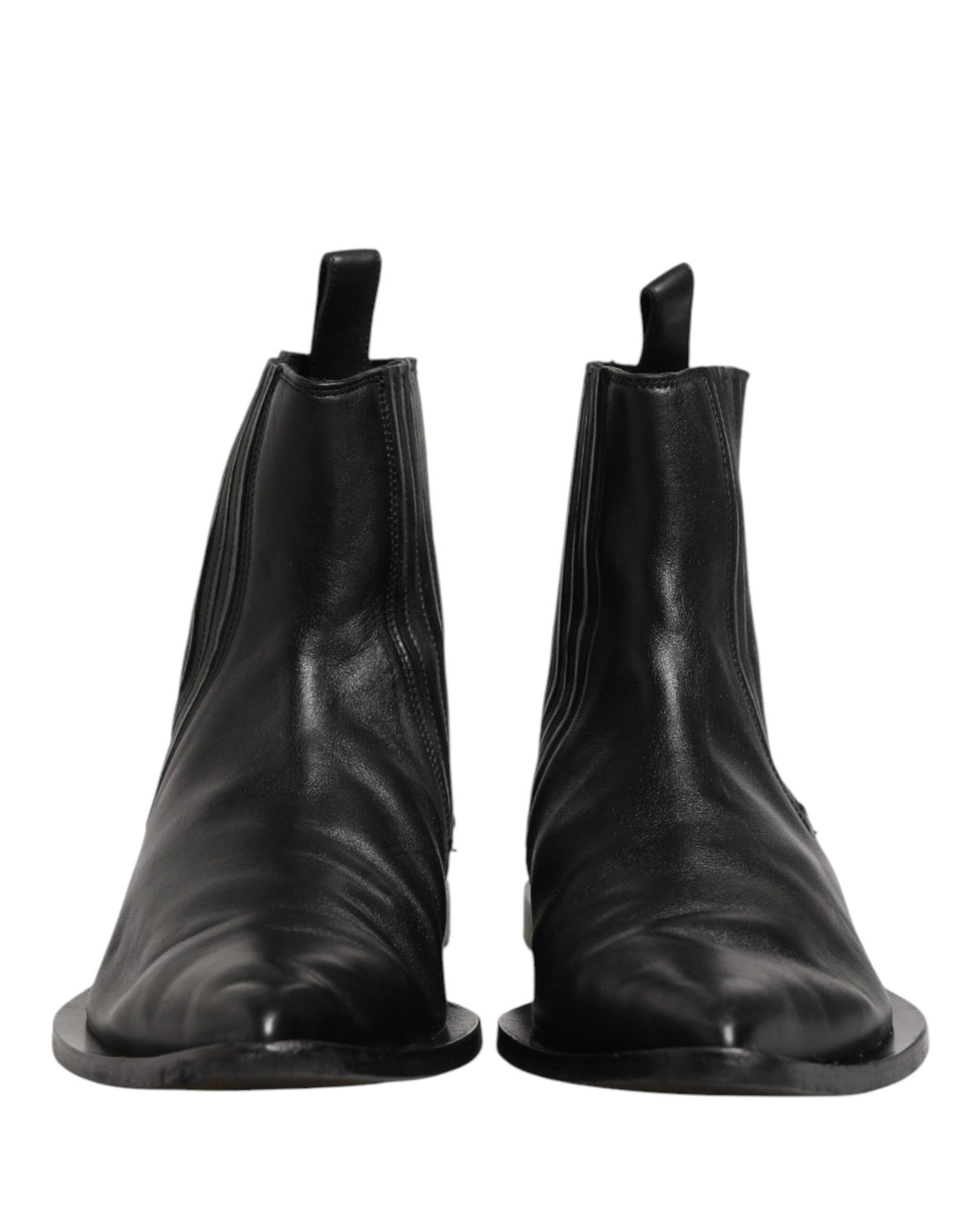 Dolce &amp; Gabbana Black Chelsea Men Short Ankle Boots Shoes