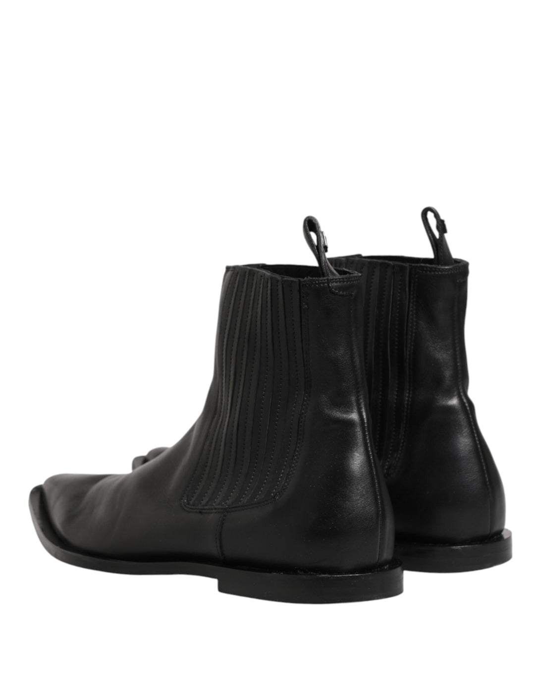 Dolce &amp; Gabbana Black Chelsea Men Short Ankle Boots Shoes