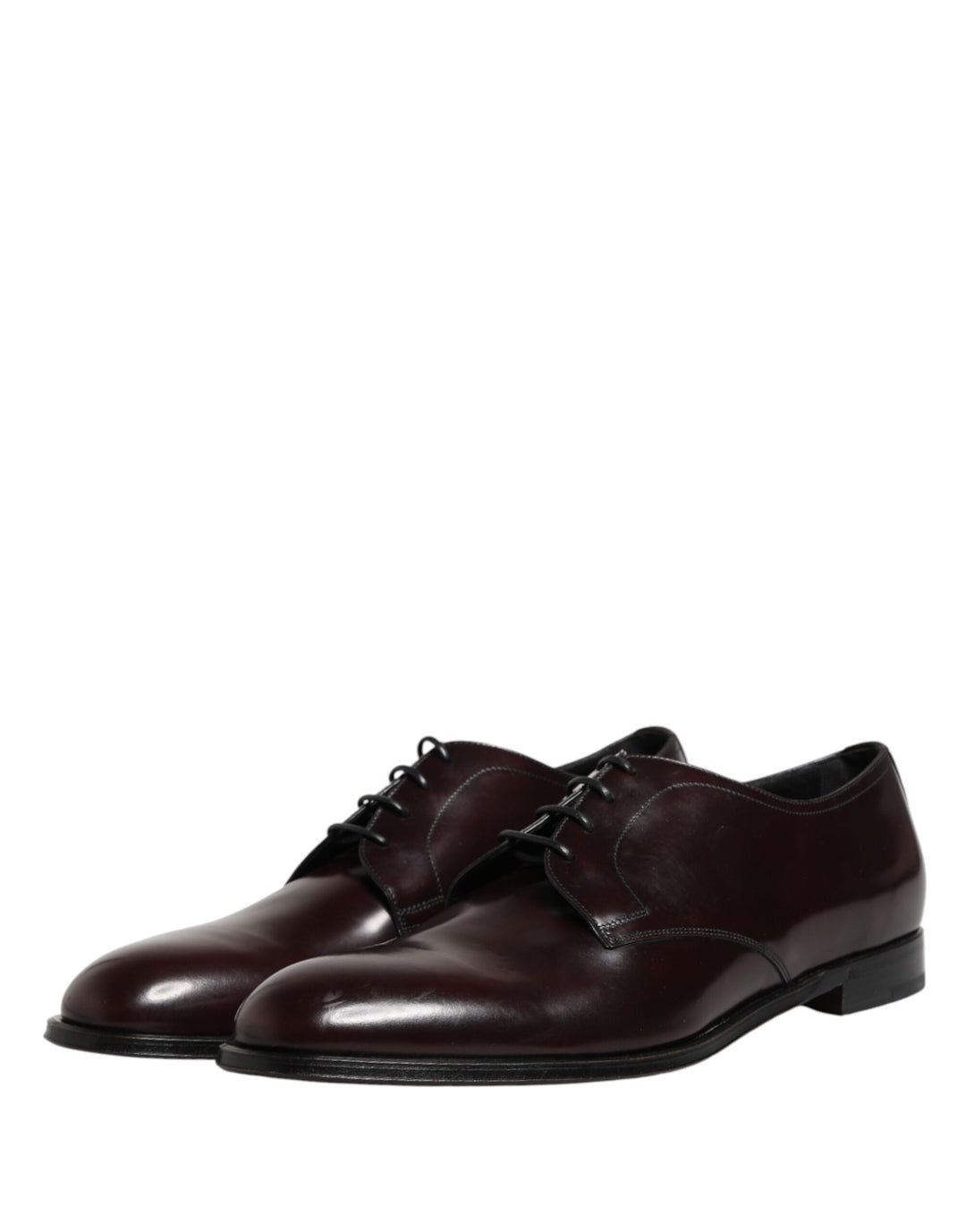 Dolce &amp; Gabbana Black Lace Up Leather Dress Derby Men Shoes