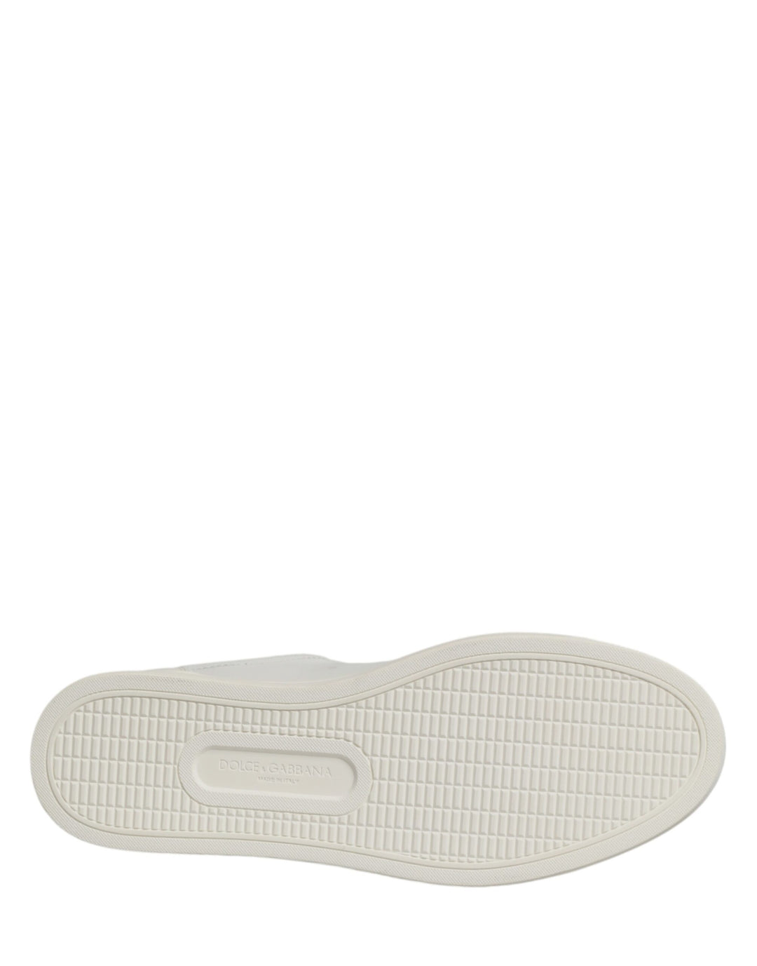 Dolce &amp; Gabbana White Leather Sacred Heart Patch Sneakers Shoes