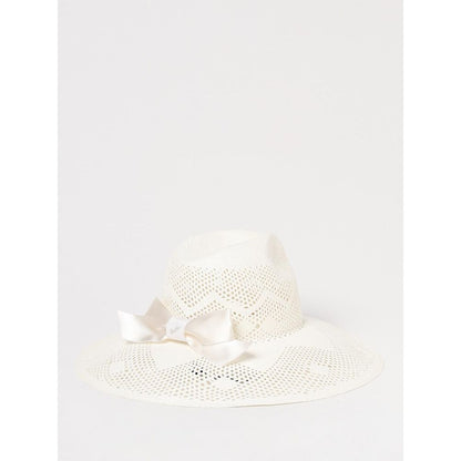 Borsalino White Paper Straw Sunhat