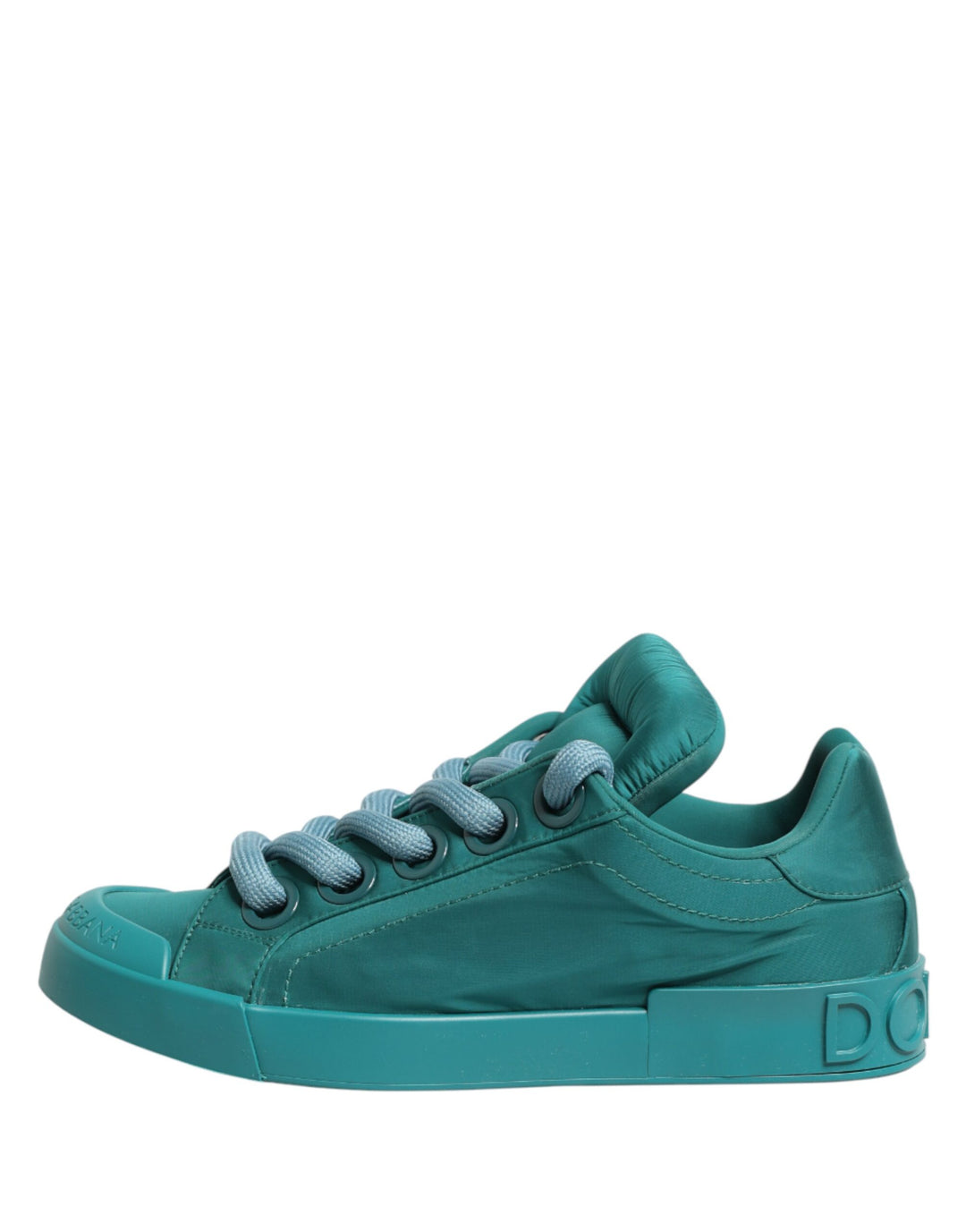 Dolce &amp; Gabbana Teal Portofino Men Low Top Sneakers Shoes