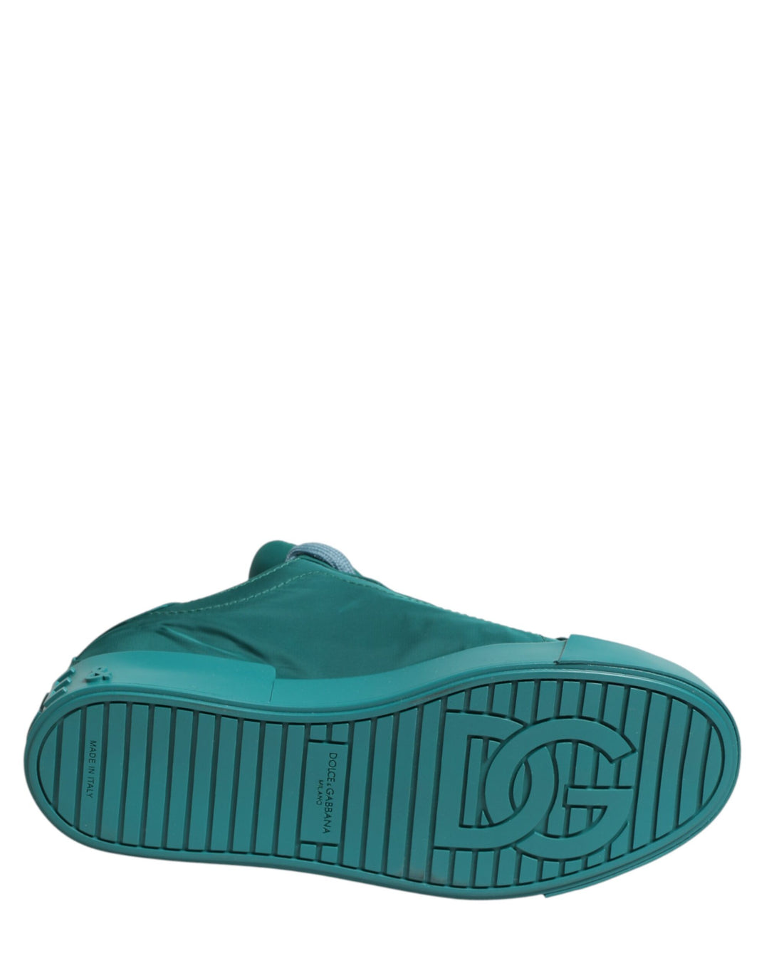 Dolce &amp; Gabbana Teal Portofino Men Low Top Sneakers Shoes