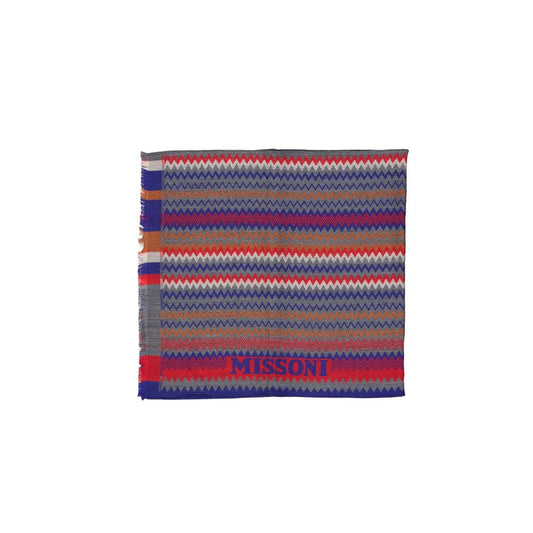 Missoni Blue Wool Scarf