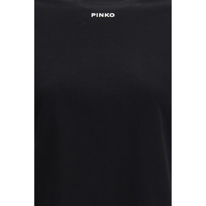 PINKO Black Cotton T-Shirt