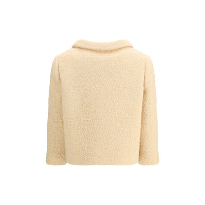Valentino Cream Fleece Wool Coat