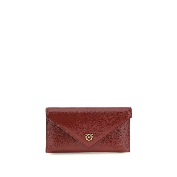 PINKO - Bordeaux Calf Leather Bos Taurus Clutch Bag