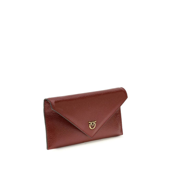 PINKO - Bordeaux Calf Leather Bos Taurus Clutch Bag