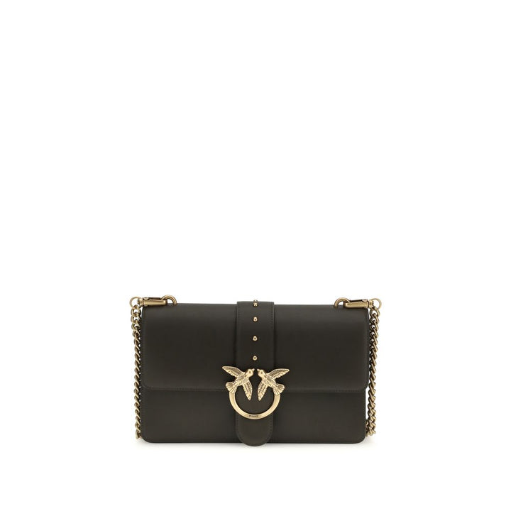 PINKO Bicolor Calf Leather Bos Taurus Shoulder Bag
