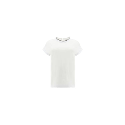 Brunello Cucinelli White Elastane T-Shirt