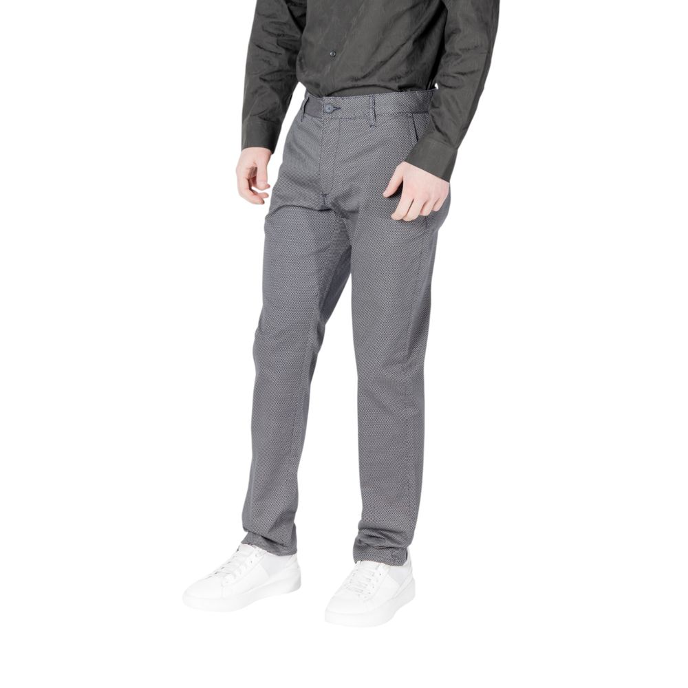 Armani Exchange Blue Cotton Skinny Pants