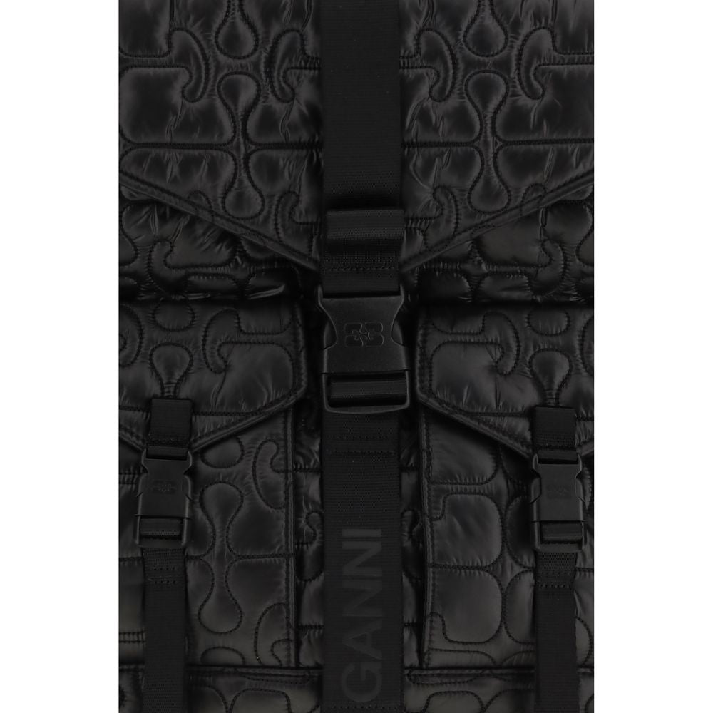 Ganni - Black Polyamide Backpack