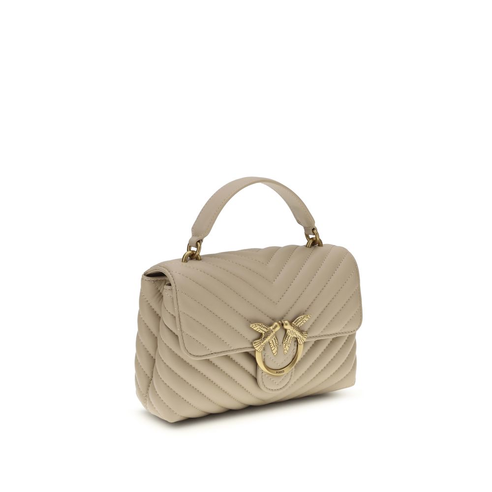 PINKO - Beige Calf Leather Bos Taurus Handbag