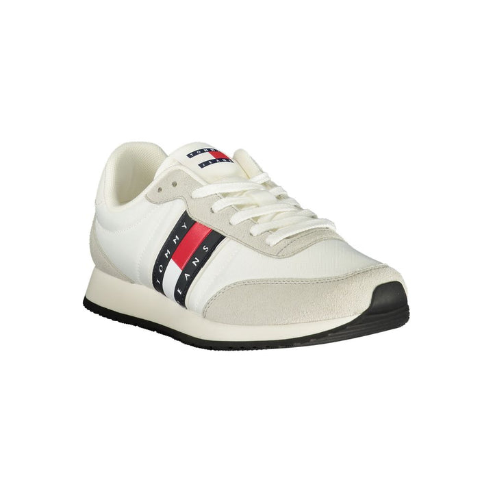 Tommy Hilfiger White Polyurethane Men Sneaker