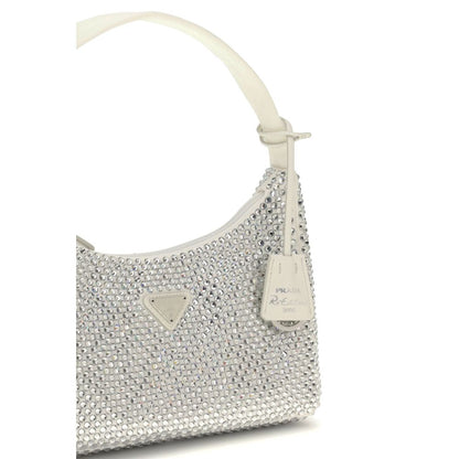 Prada White Viscose Shoulder Bag