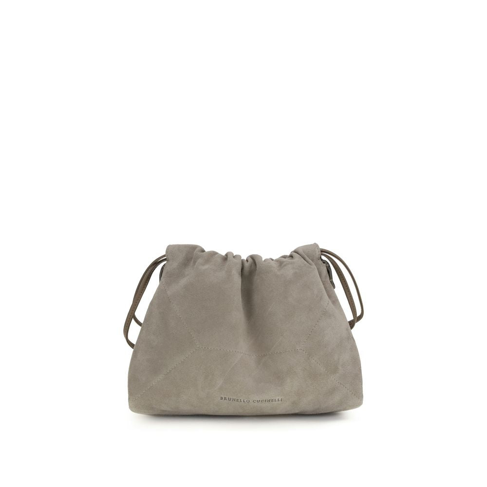 Brunello Cucinelli - Gray Calf Leather Bos Taurus Clutch Bag
