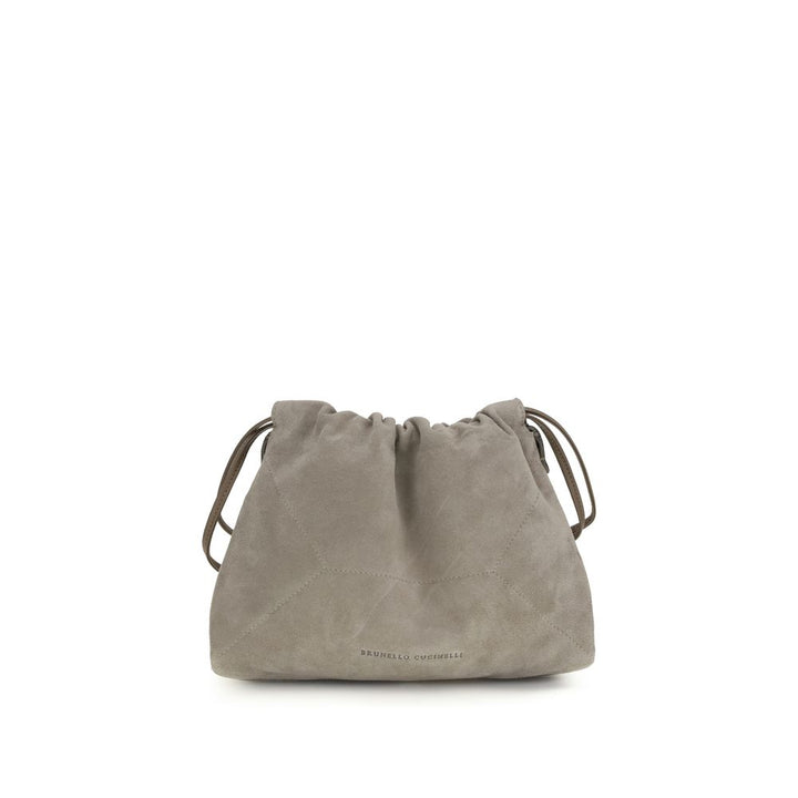 Brunello Cucinelli - Gray Calf Leather Bos Taurus Clutch Bag