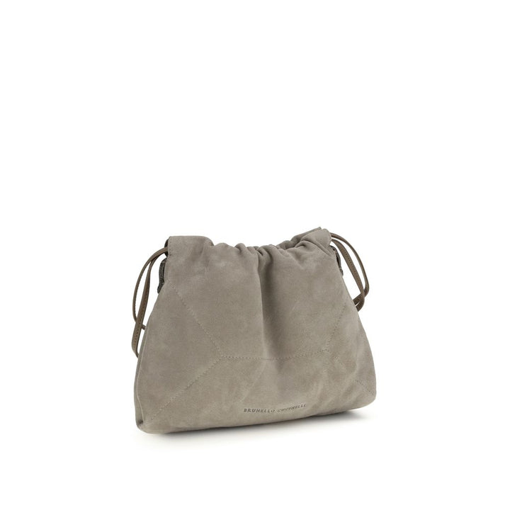 Brunello Cucinelli - Gray Calf Leather Bos Taurus Clutch Bag