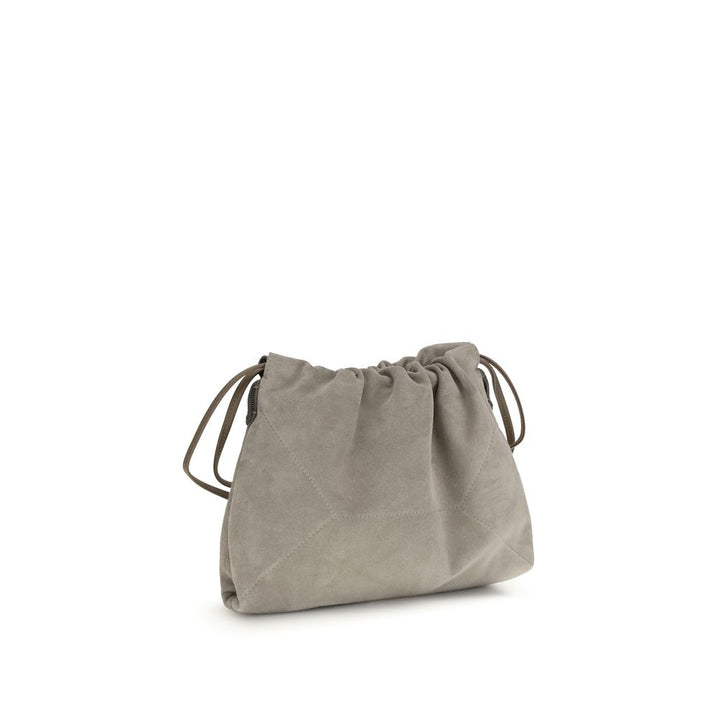 Brunello Cucinelli - Gray Calf Leather Bos Taurus Clutch Bag