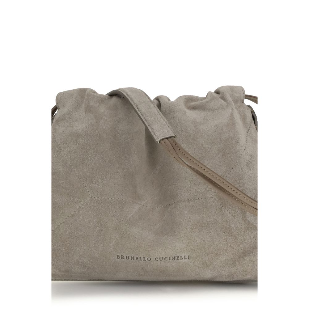 Brunello Cucinelli - Gray Calf Leather Bos Taurus Clutch Bag