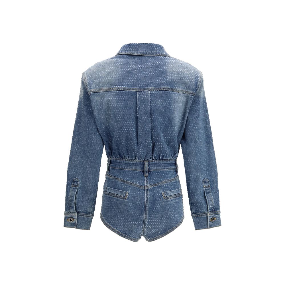 Self-Portrait Blue Cotton Jumpsuit