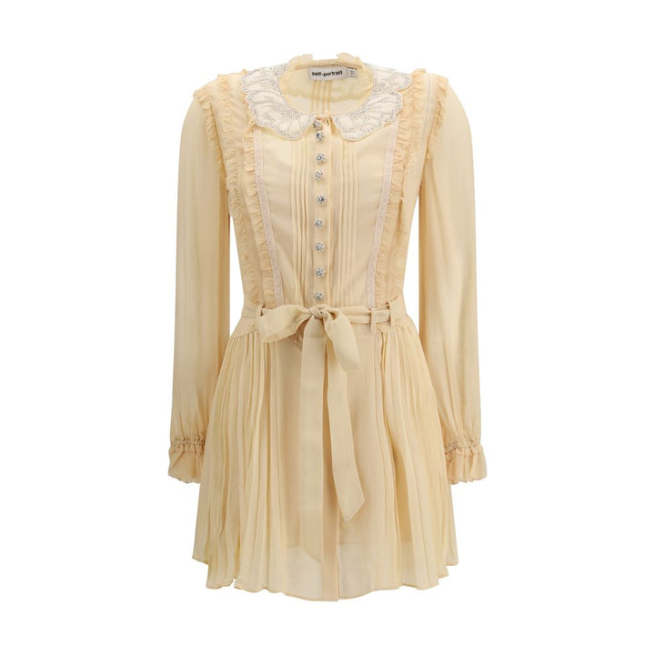 Self-Portrait Beige Viscose Casual Dress