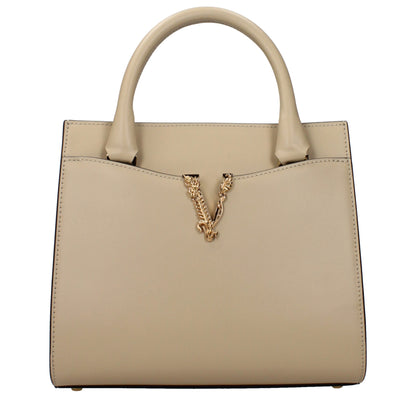 Versace Beige Leather Handbag