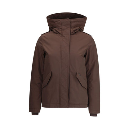 Woolrich Brown Cotton Full-Length Jacket