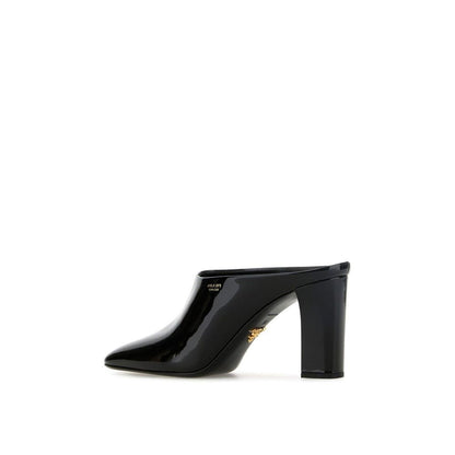 Prada Black Calfskin Mules